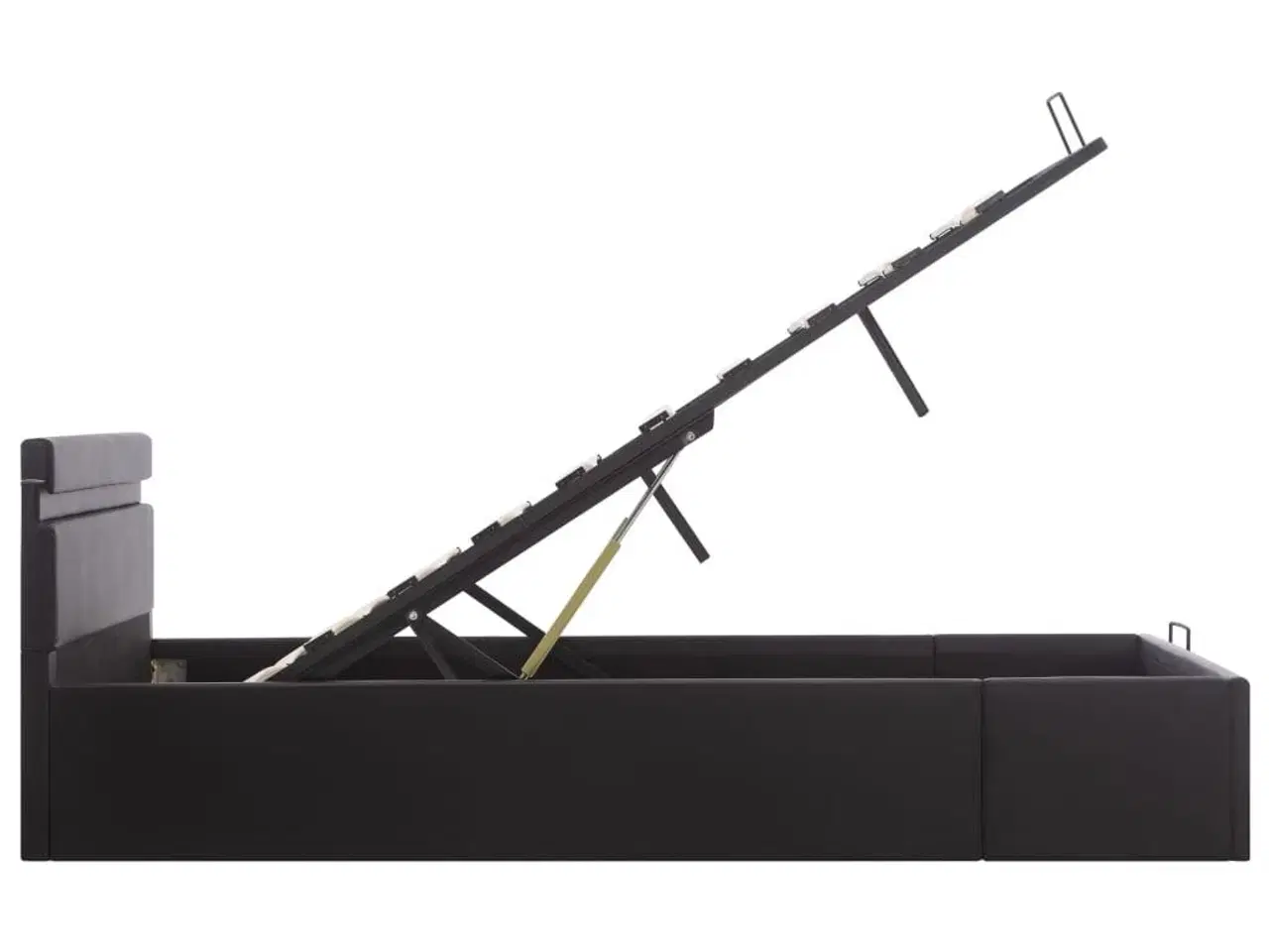 Billede 7 - Hydraulisk opbevaringsseng med LED 140x200 cm kunstlæder sort