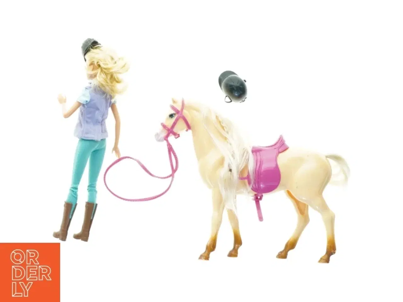 Billede 2 - Barbiedukke med hest og tilbehør (str. 26 x 24 cm)