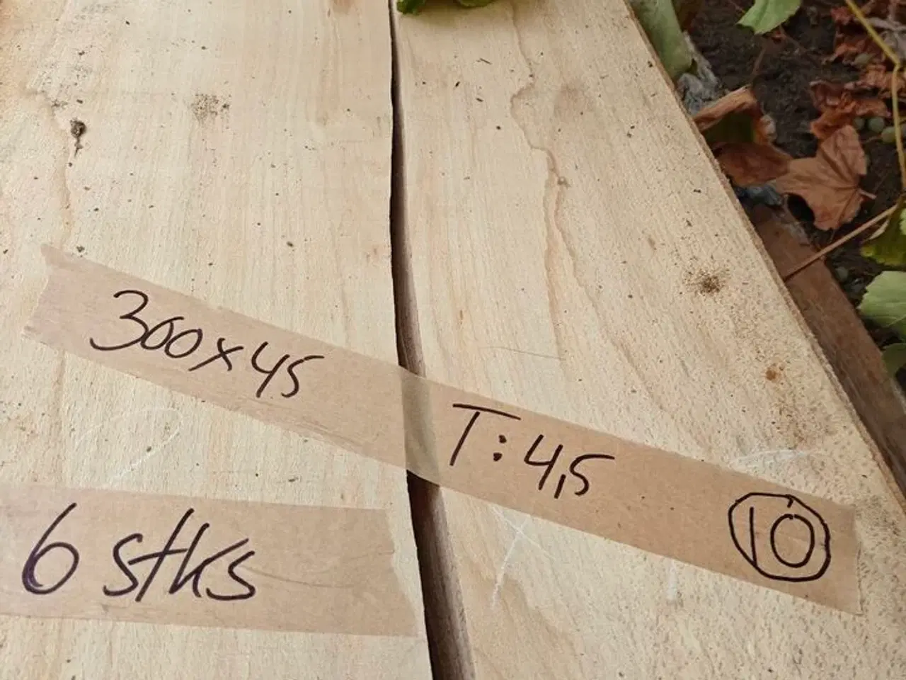 Billede 2 - 6 stk. Bøgetræsplanker str. 300 x 45 x 4,5