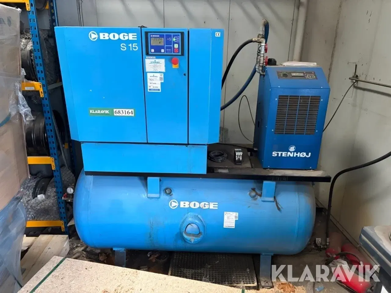 Billede 2 - Skruekompressor Boge S15 med tryklufttørrer