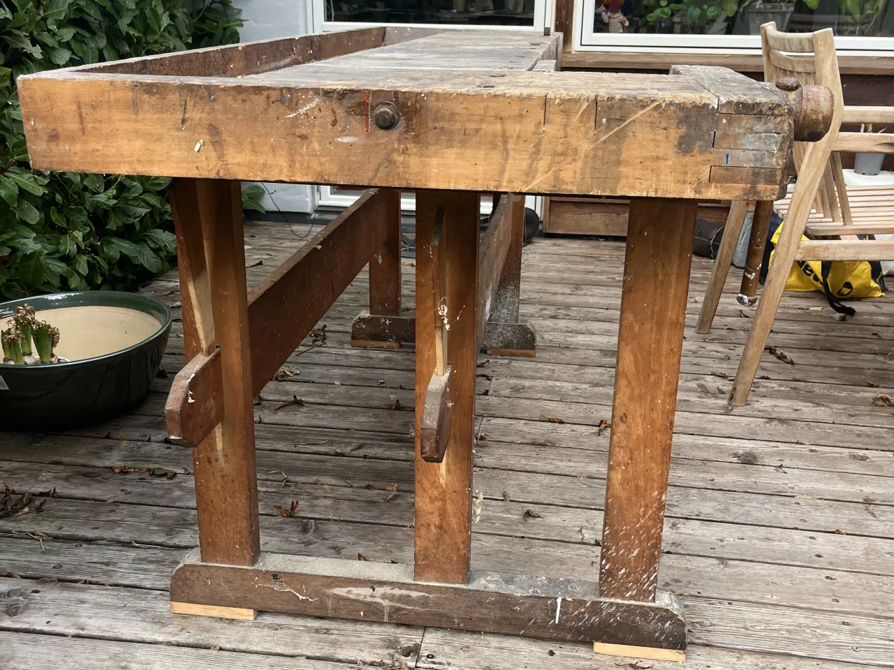 Billede 2 - Gammel høvle/snedkerbænk