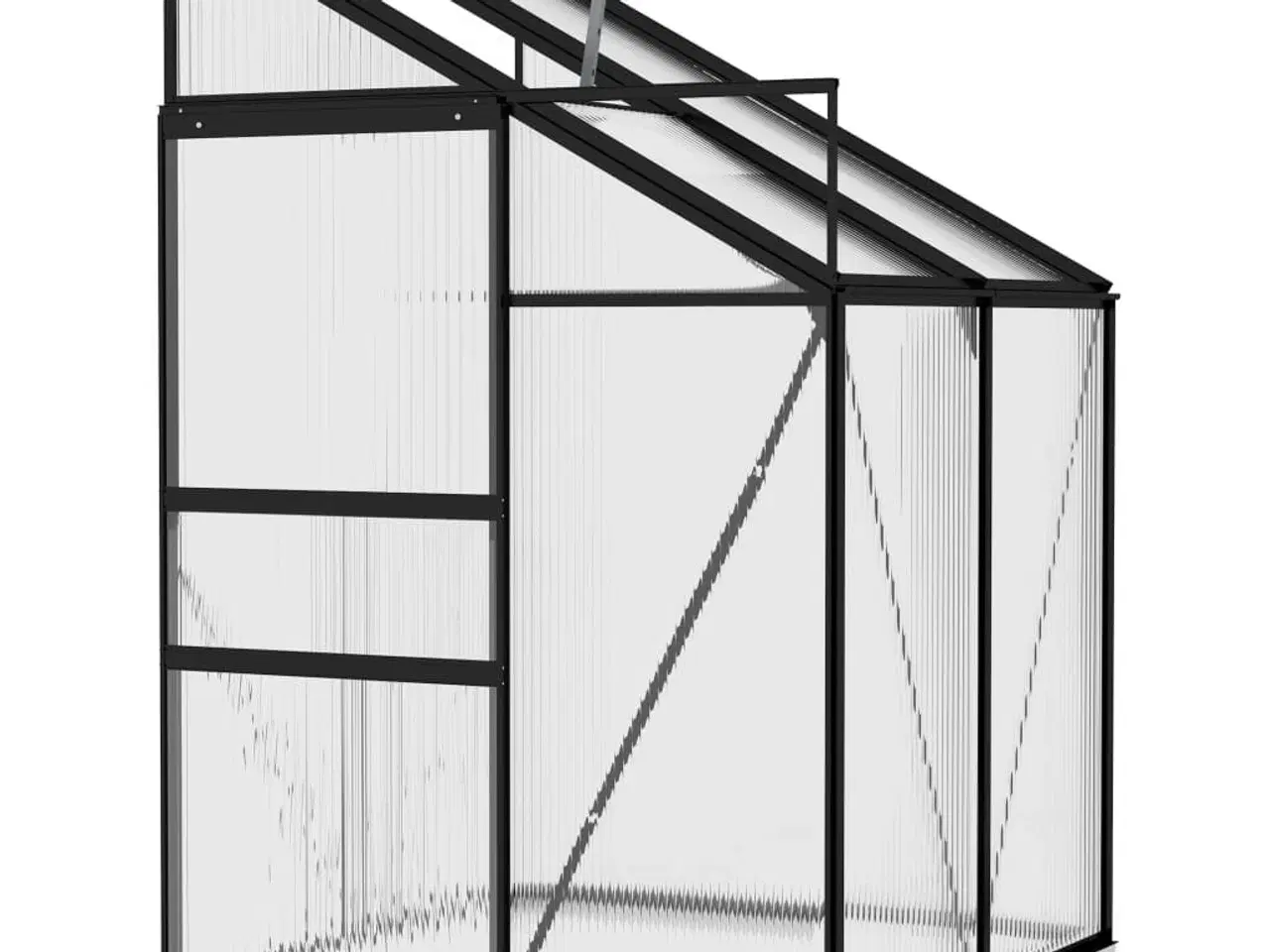 Billede 3 - Drivhus 2,7 m² aluminium antracitgrå