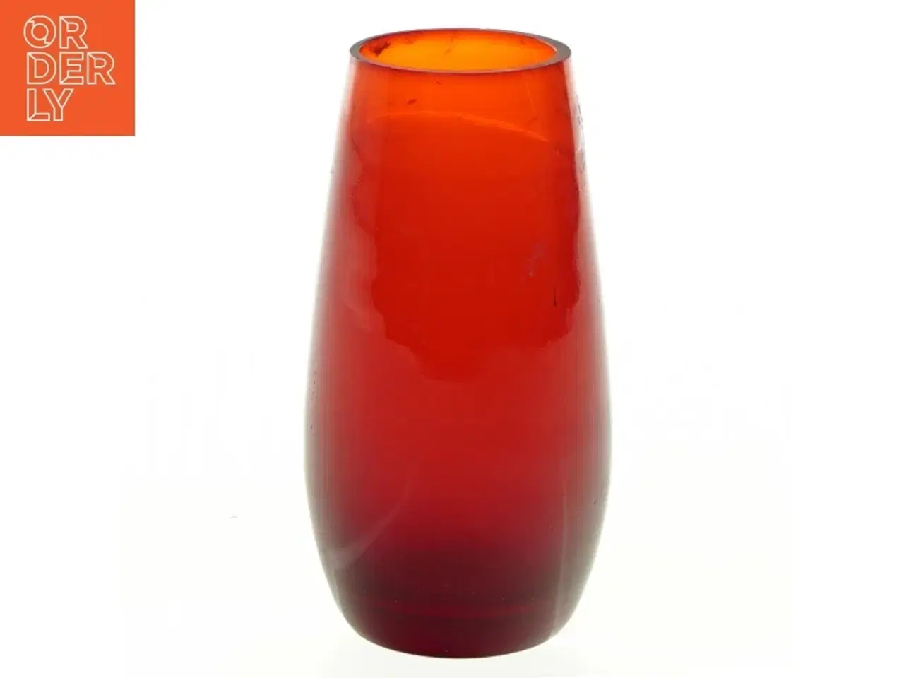 Billede 1 - Rød glasvase (str. H. 12 cm)