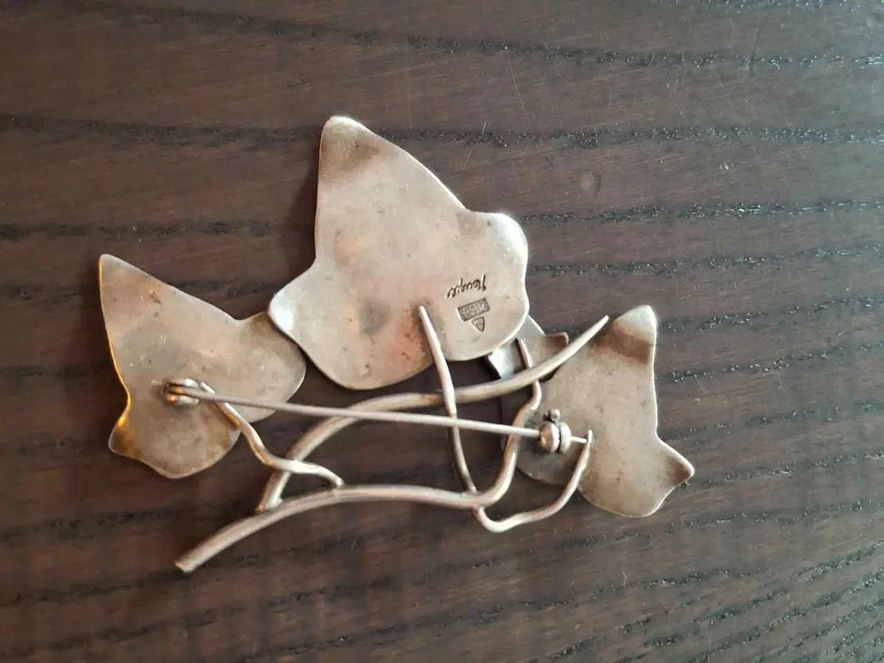 Billede 2 - Antik broche "Efeu" i Sterlingsølv•Anton Michelse