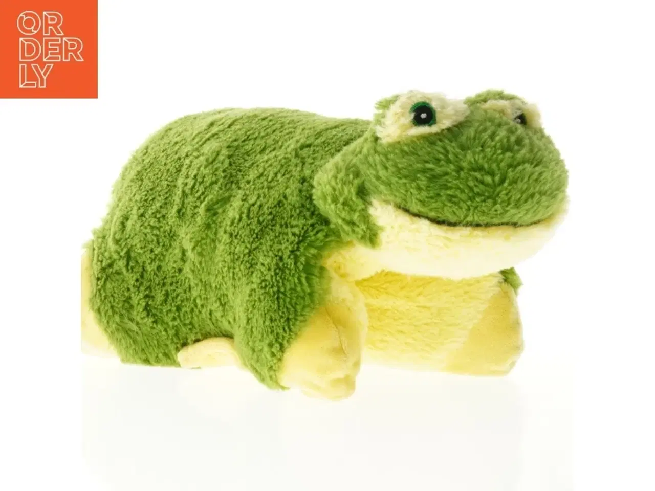 Billede 1 - Grøn og gul bamse frø (str. 31 x 30 cm)
