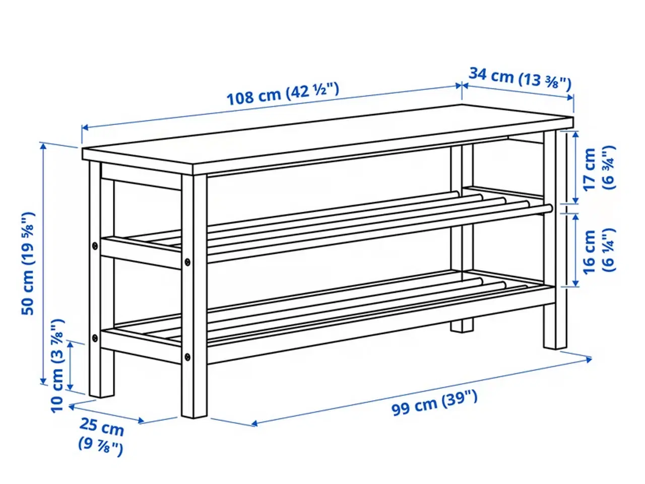 Billede 3 - TJUSIG skobænk fra Ikea