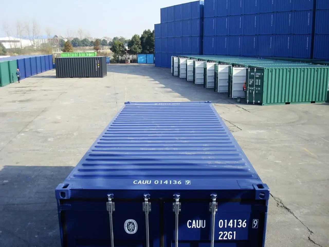 Billede 3 - ny 20 fods container blå