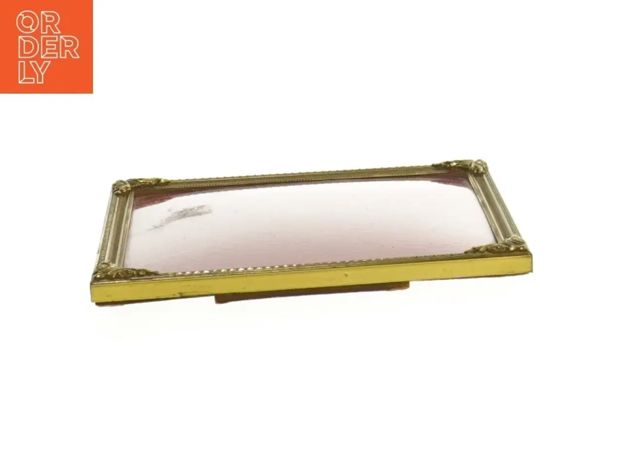 Billede 2 - Guldfarvet kvadratisk billedramme (str. 13,5x13,5 cm)