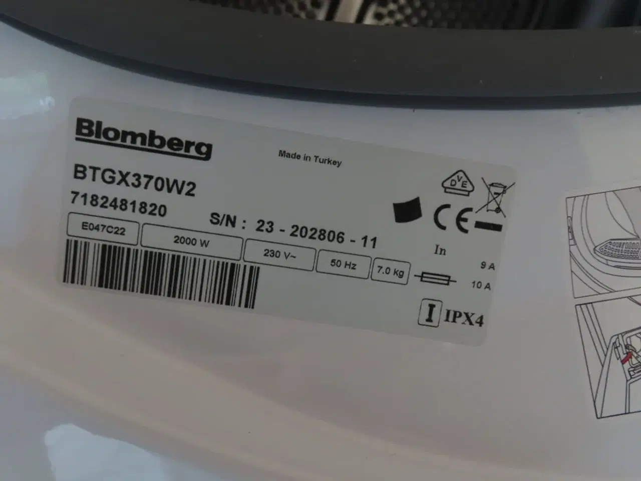 Billede 5 - Tørretumbler BLOMBERG BTGX370W2