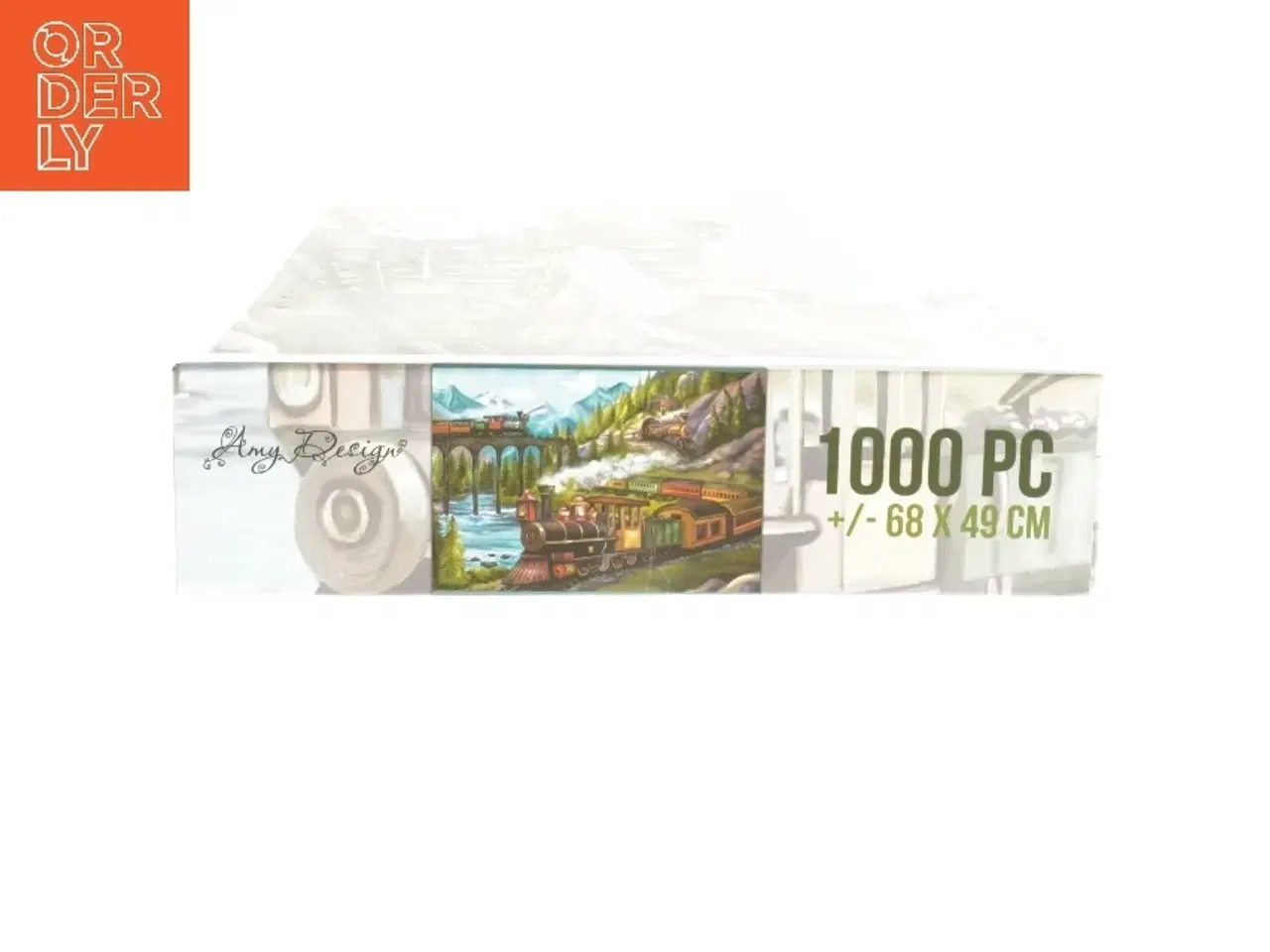 Billede 2 - Puslespil med tog fra Amy Design (str. 6x27x23 cm)