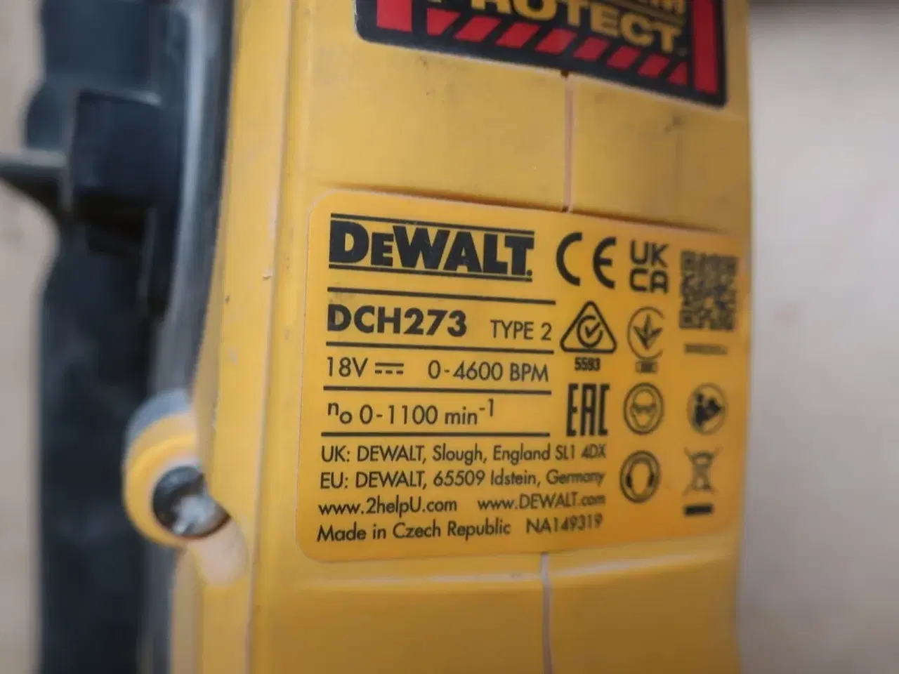 Billede 2 - Borehammer DEWALT DCH273