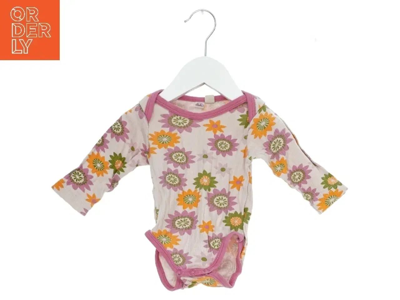 Billede 1 - Blomster-print bodystocking til baby fra Me Too (str. 62)
