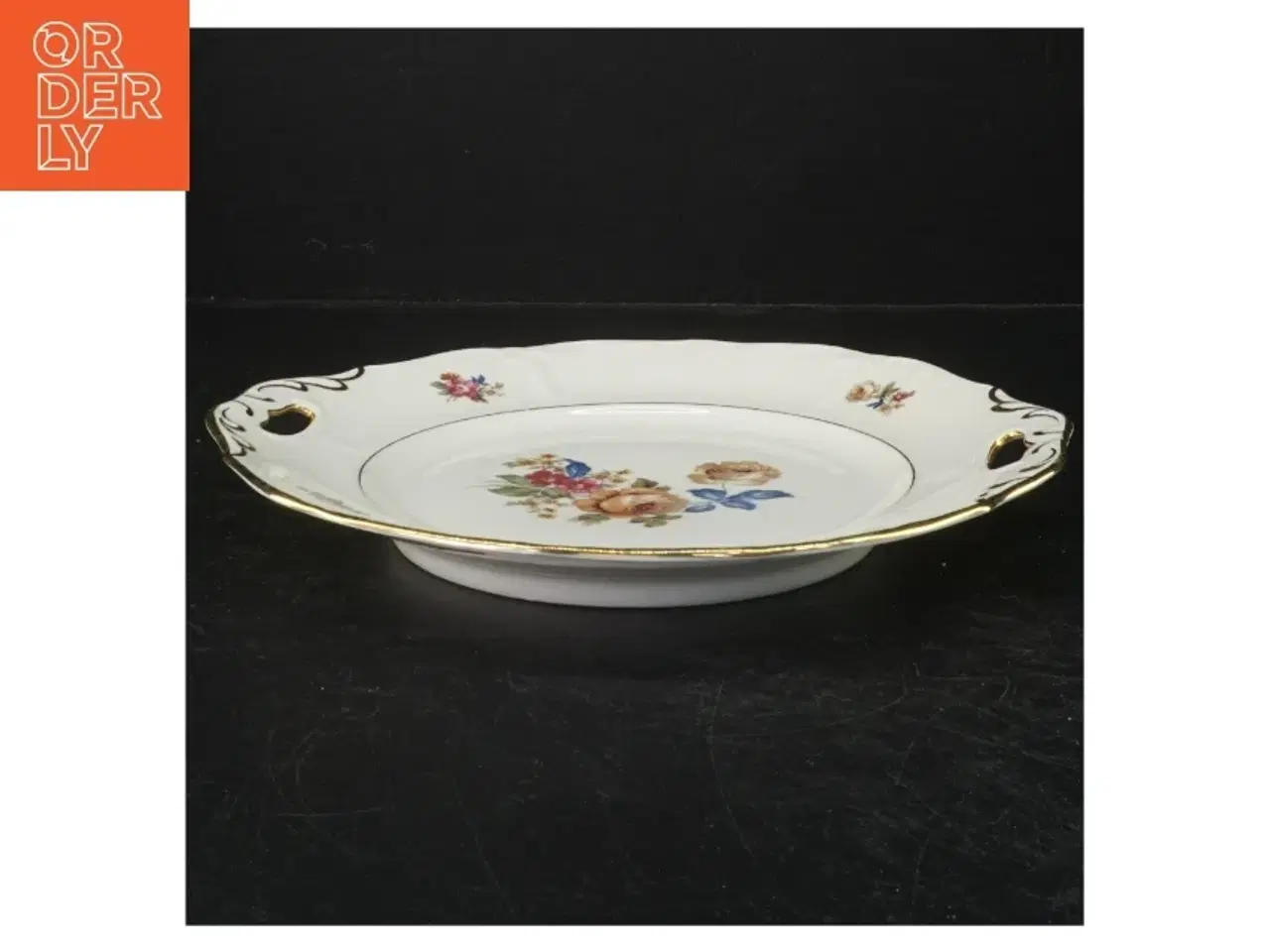 Billede 2 - Porcelænsfad med håndtag fra Bucka & Nissen (str. 26 cm)