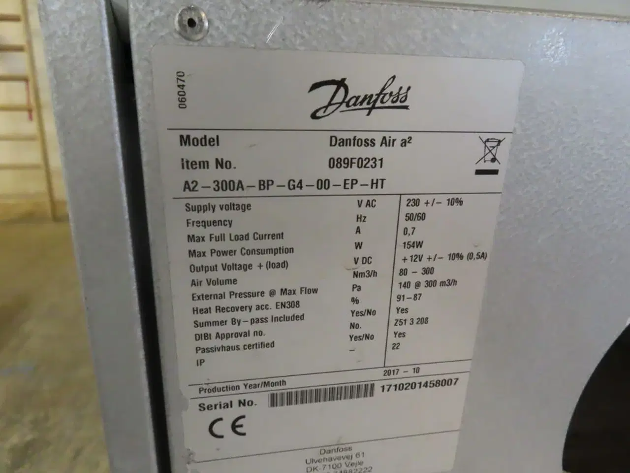 Billede 2 - 2 stk. Ventilationsanlæg - DAFFOSS AIR A2