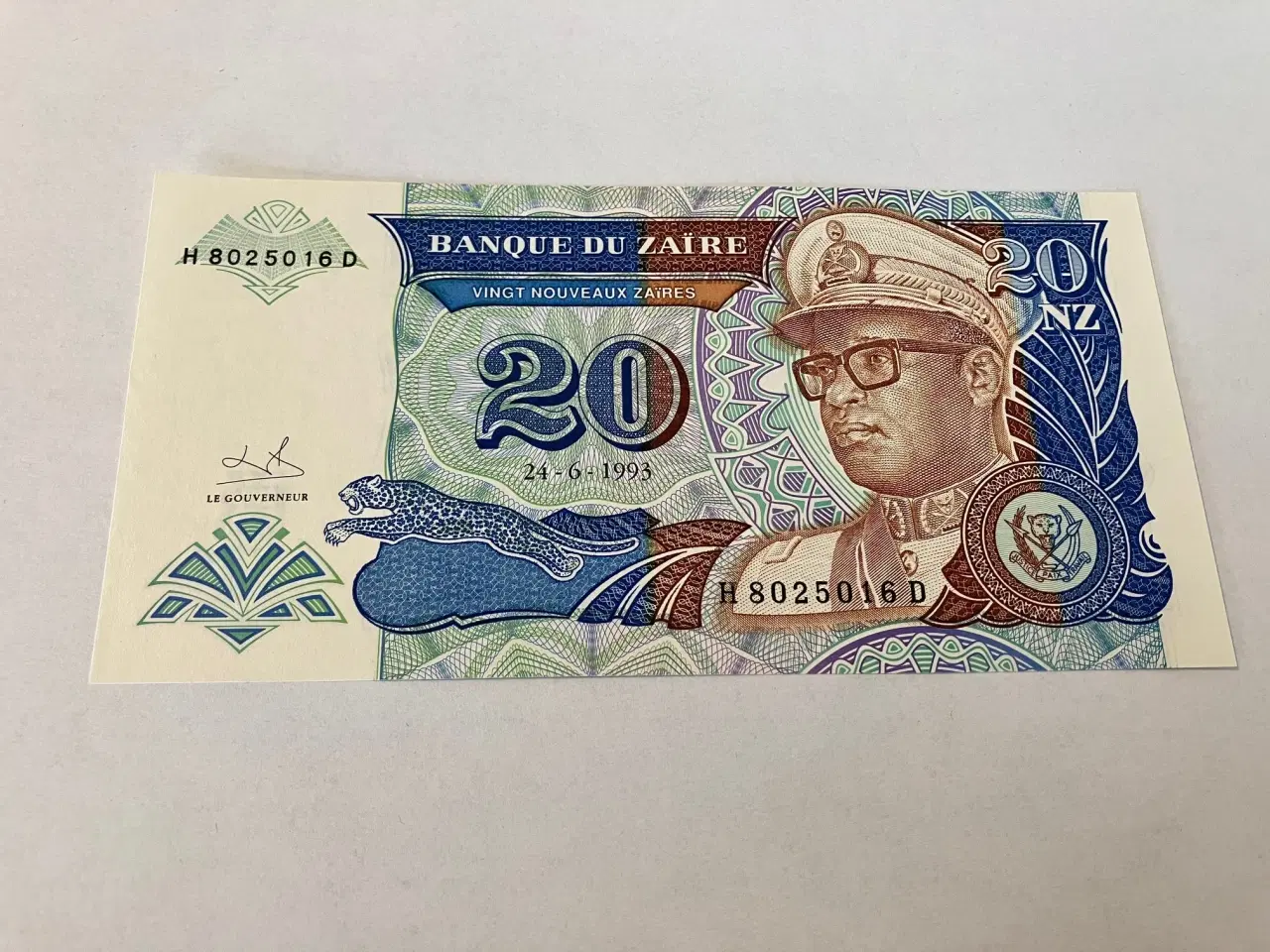 Billede 1 - 20 Zaires Zaire 1993