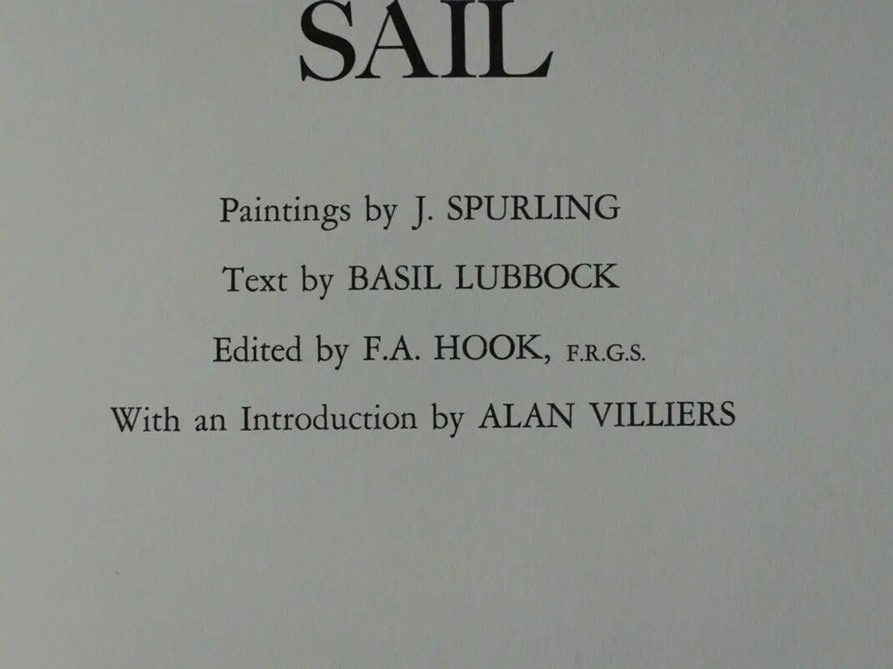 Billede 2 - the best of sail, by basil lubbock. paintings by j