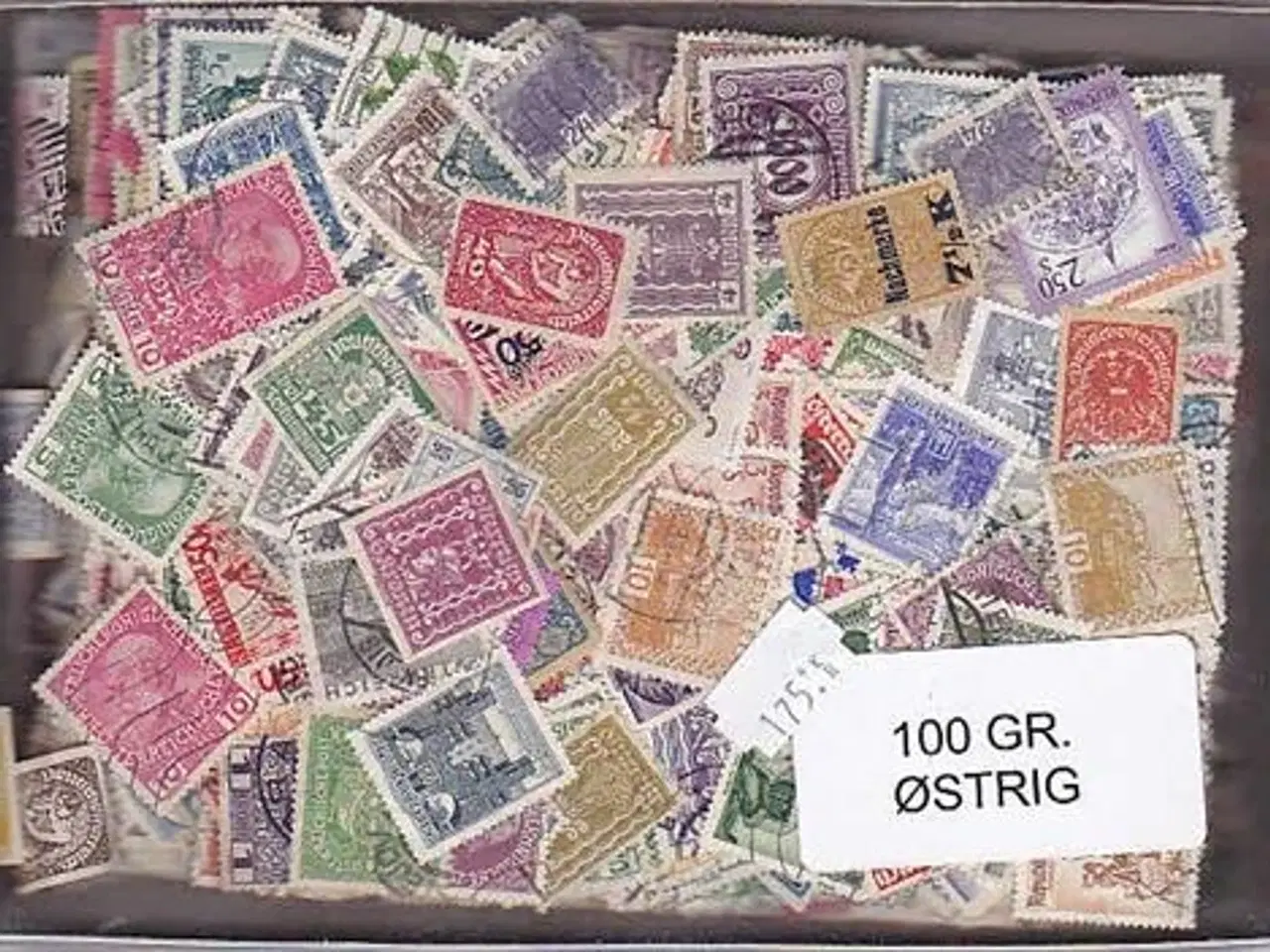 Billede 1 - Østrig Dubletparti 100 gram afvaskede frimærker.