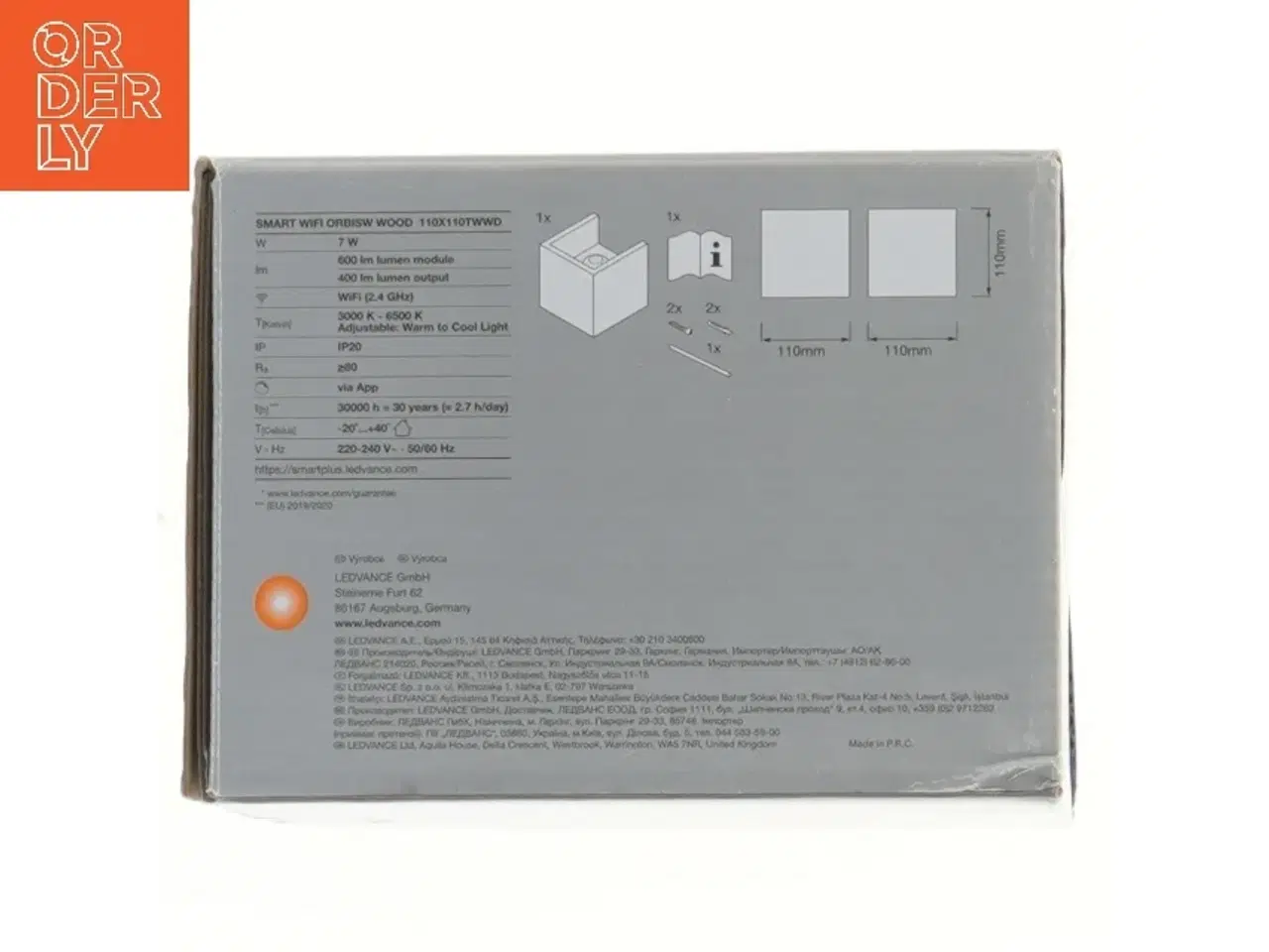 Billede 3 - Helt ny, Smart væglampe med WiFi-teknologi fra Ledvance (str. 16x16x12 cm)