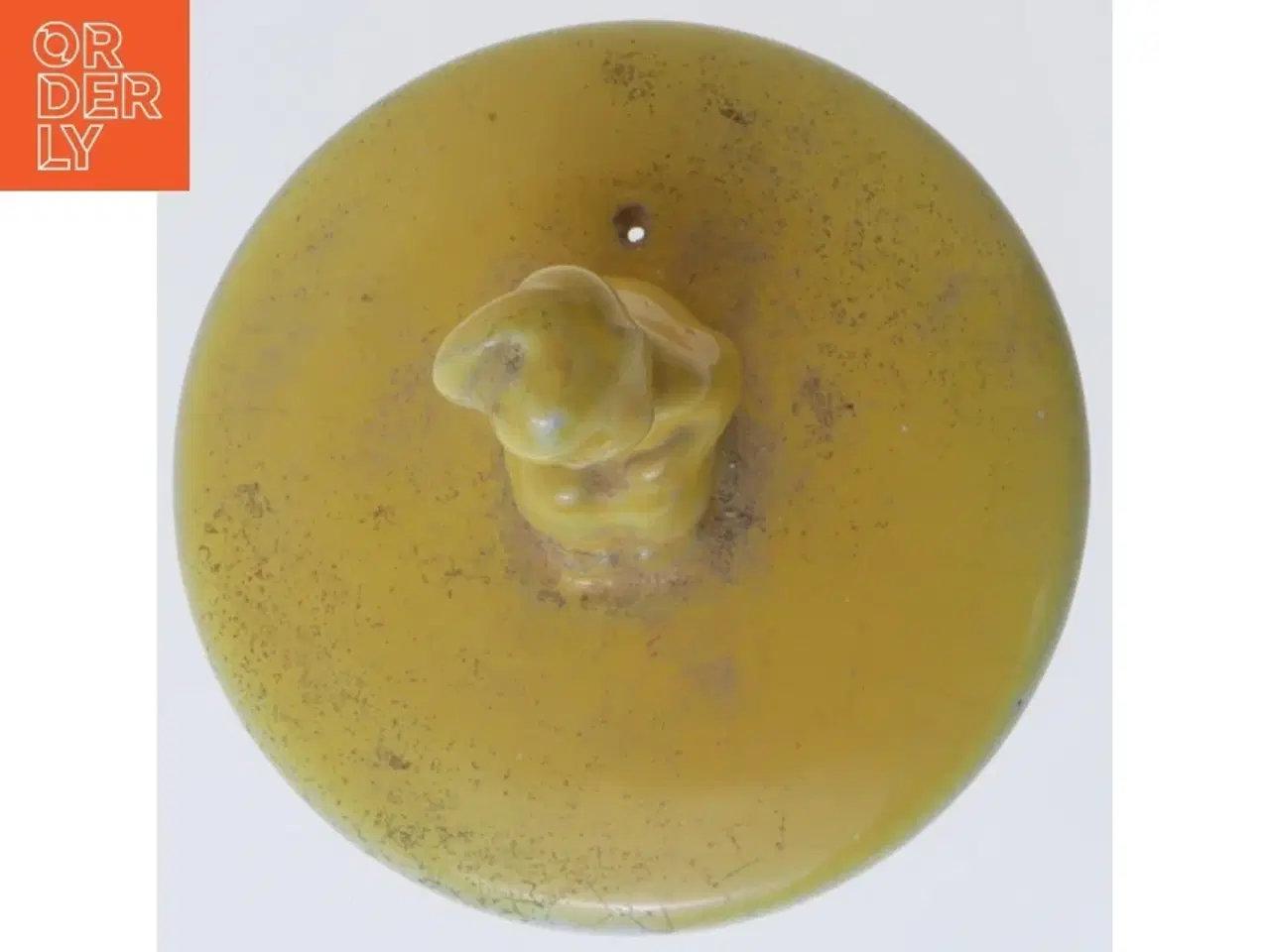 Billede 5 - Keramikkrukke låg og figur (str. Ø 8x8 cm)