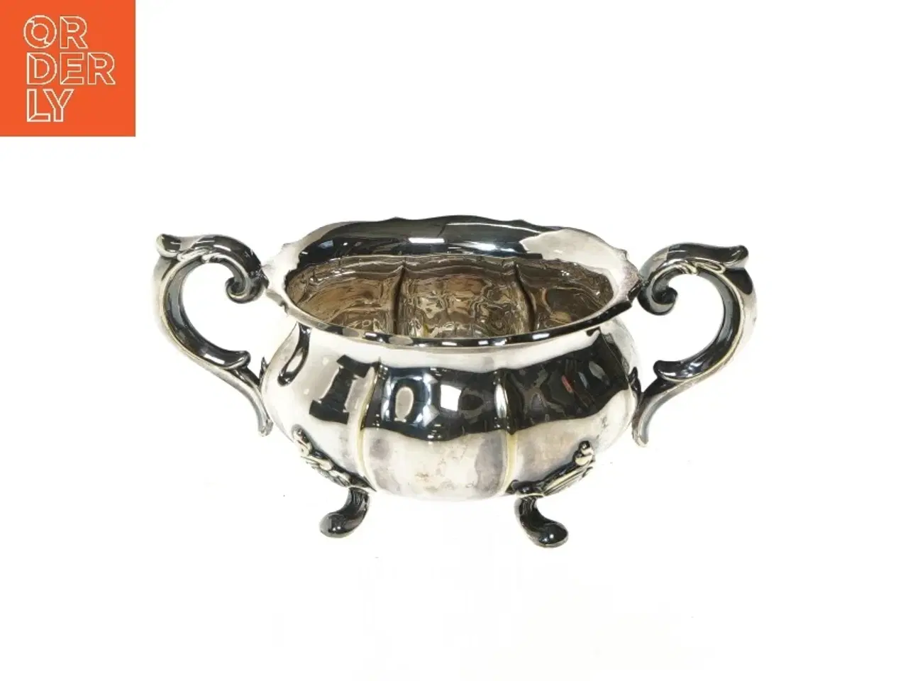 Billede 1 - Sølv sukkerskål (str. 10x17,5 cm)