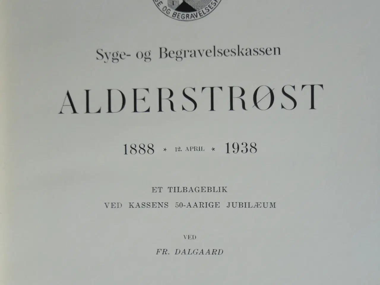 Billede 2 - Sygekassen Alderstrøst 1888