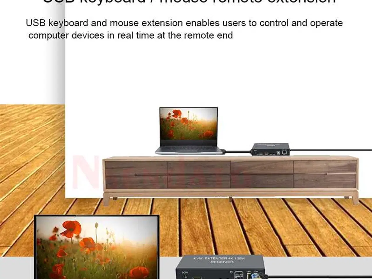 Billede 4 - KVM-forlænger HDMI RJ45 4K HDMI-forlænger Cat6 120