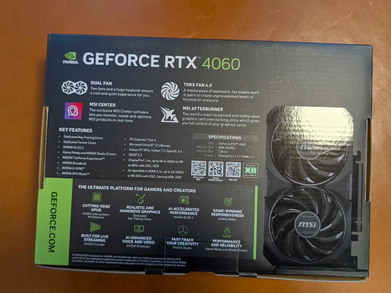 Billede 2 - Nvidia MSI GeForce RTX™ 4060 VENTUS 2X BLACK 8G OC
