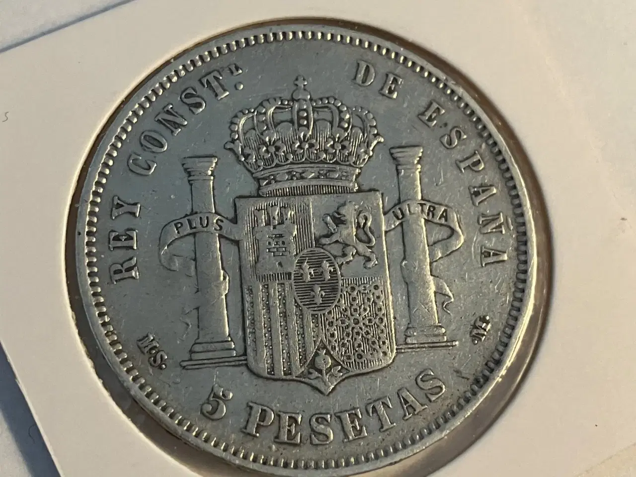 Billede 2 - 5 Pesetas 1884 Spain
