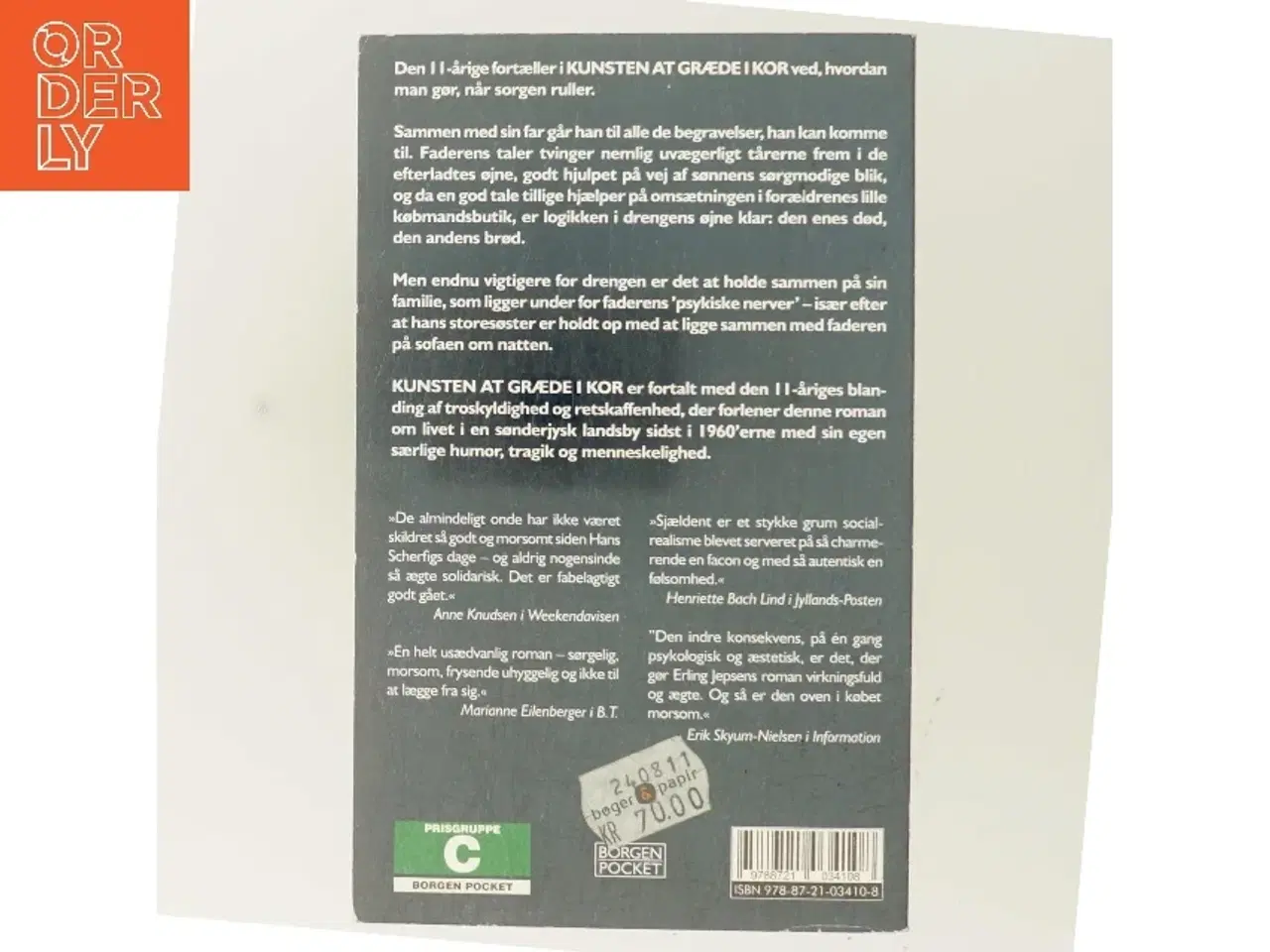 Billede 3 - Kunsten at græde i kor : roman af Erling Jepsen (f. 1956) (Bog)