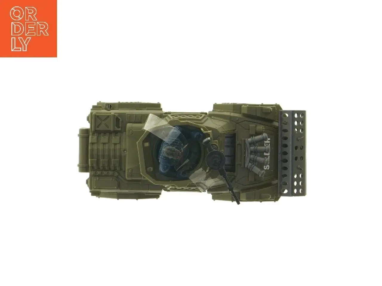 Billede 5 - Soldat legetøjsbil med figur (str. 20,5x9 cm)