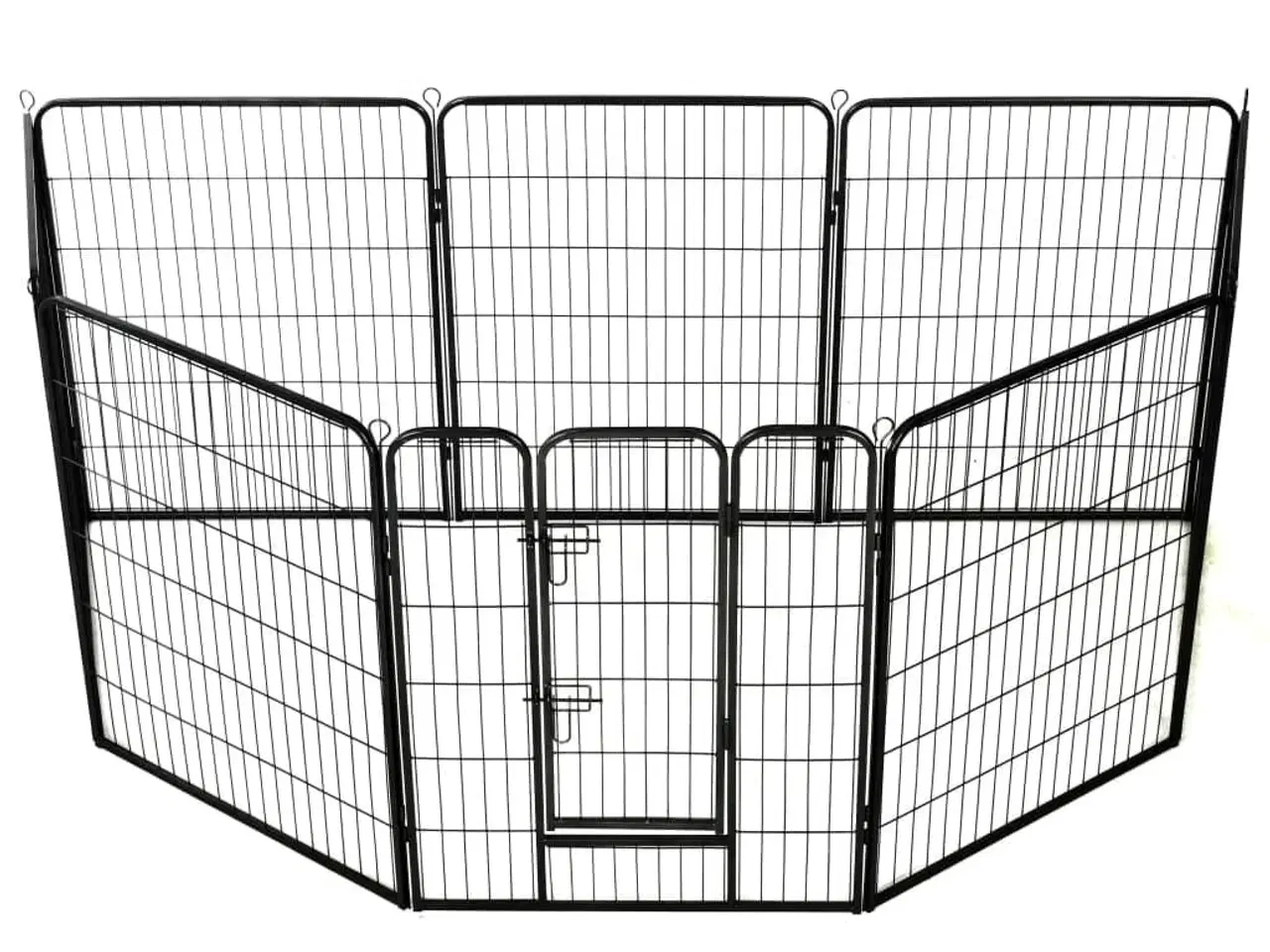 Billede 3 - Løbegård til hunde 8 paneler stål 80 x 100 sort