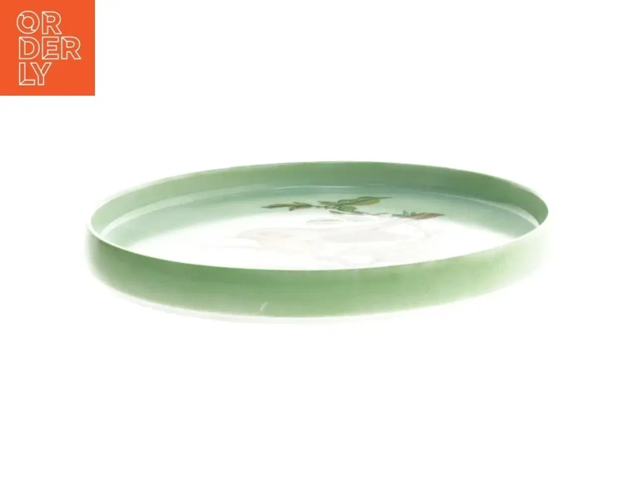 Billede 2 - Dekorativ porcelænstallerken med fuglemotiv (str. Ø 19,5 cm)