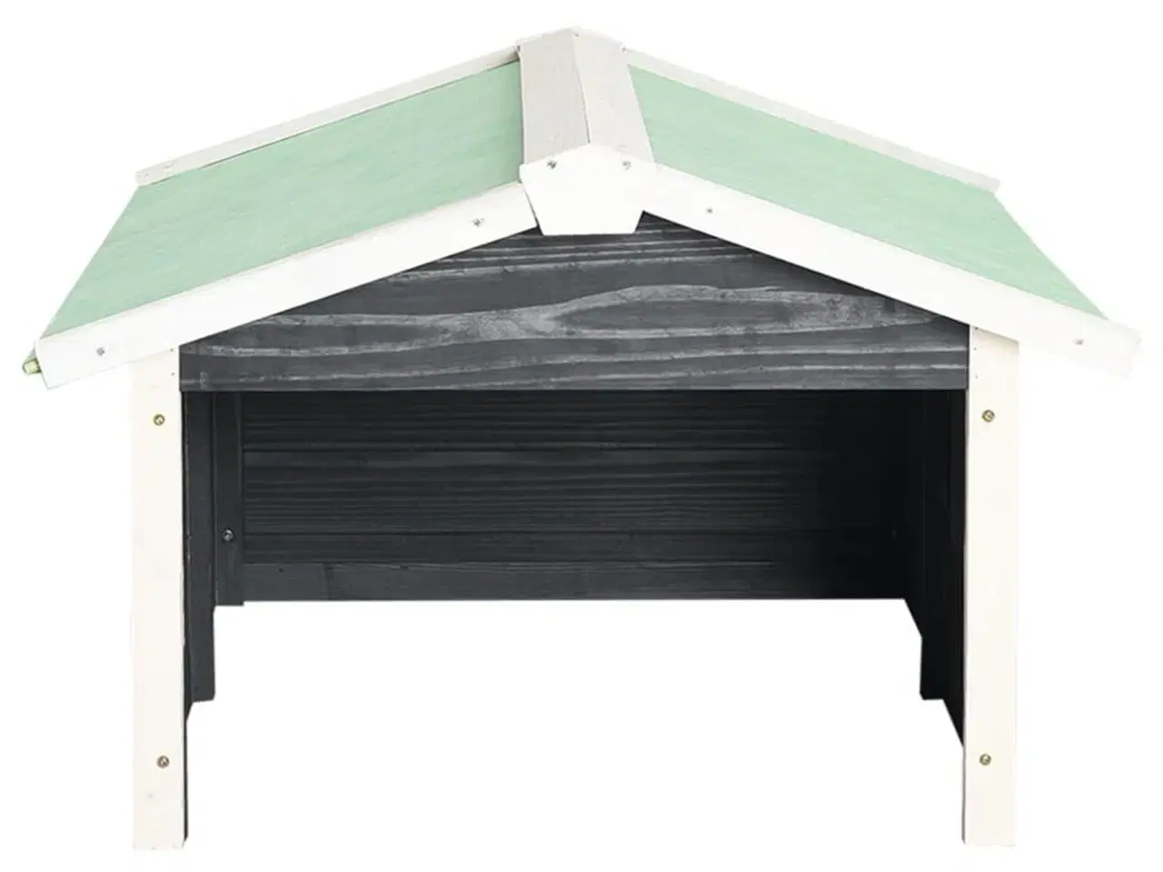 Billede 4 - Skur til robotplæneklipper 72x87x50 cm fyrretræ grå og hvid