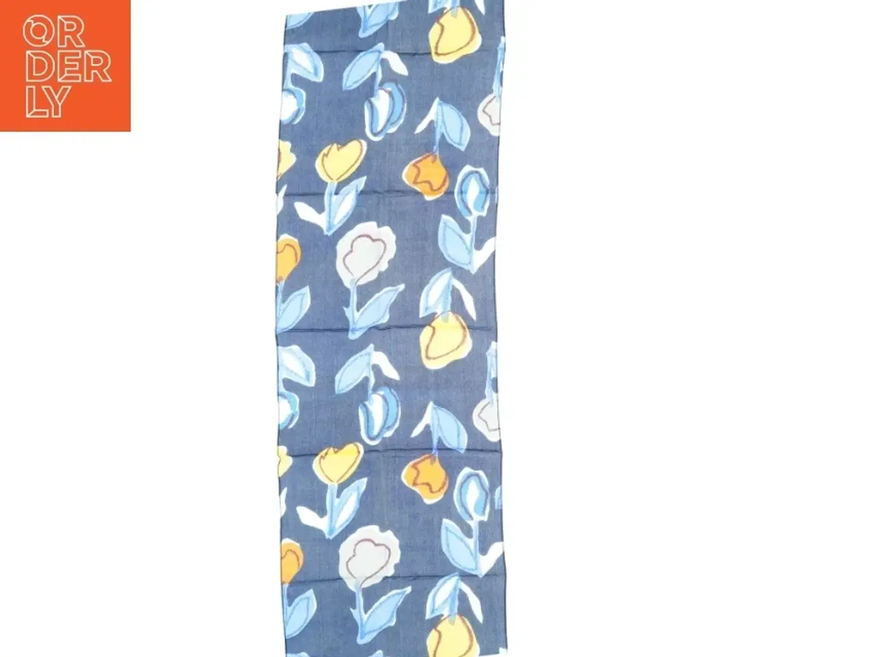 Billede 4 - Silketørklæde med blomstermotiver (str. 30 x 137 cm)
