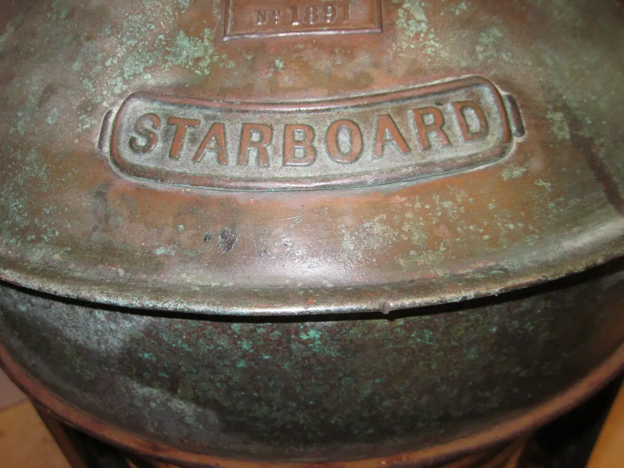 Billede 3 - Stor skibslanterne kobber