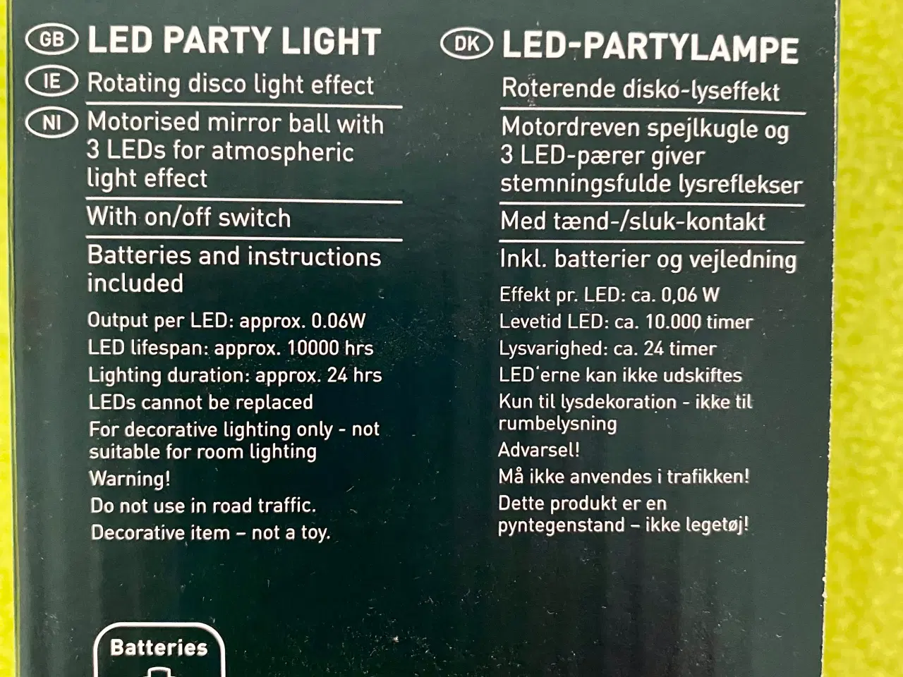 Billede 2 - LED PARTY LIGHT til salg