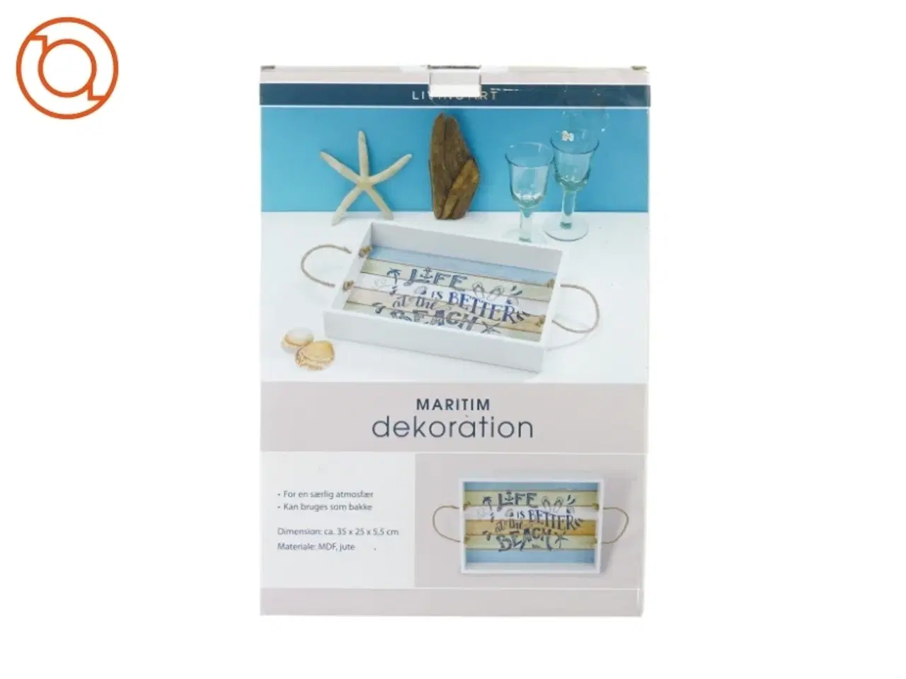 Billede 2 - Dekorations bakke fra Living Art (str. 35 x 25 x 5 cm)