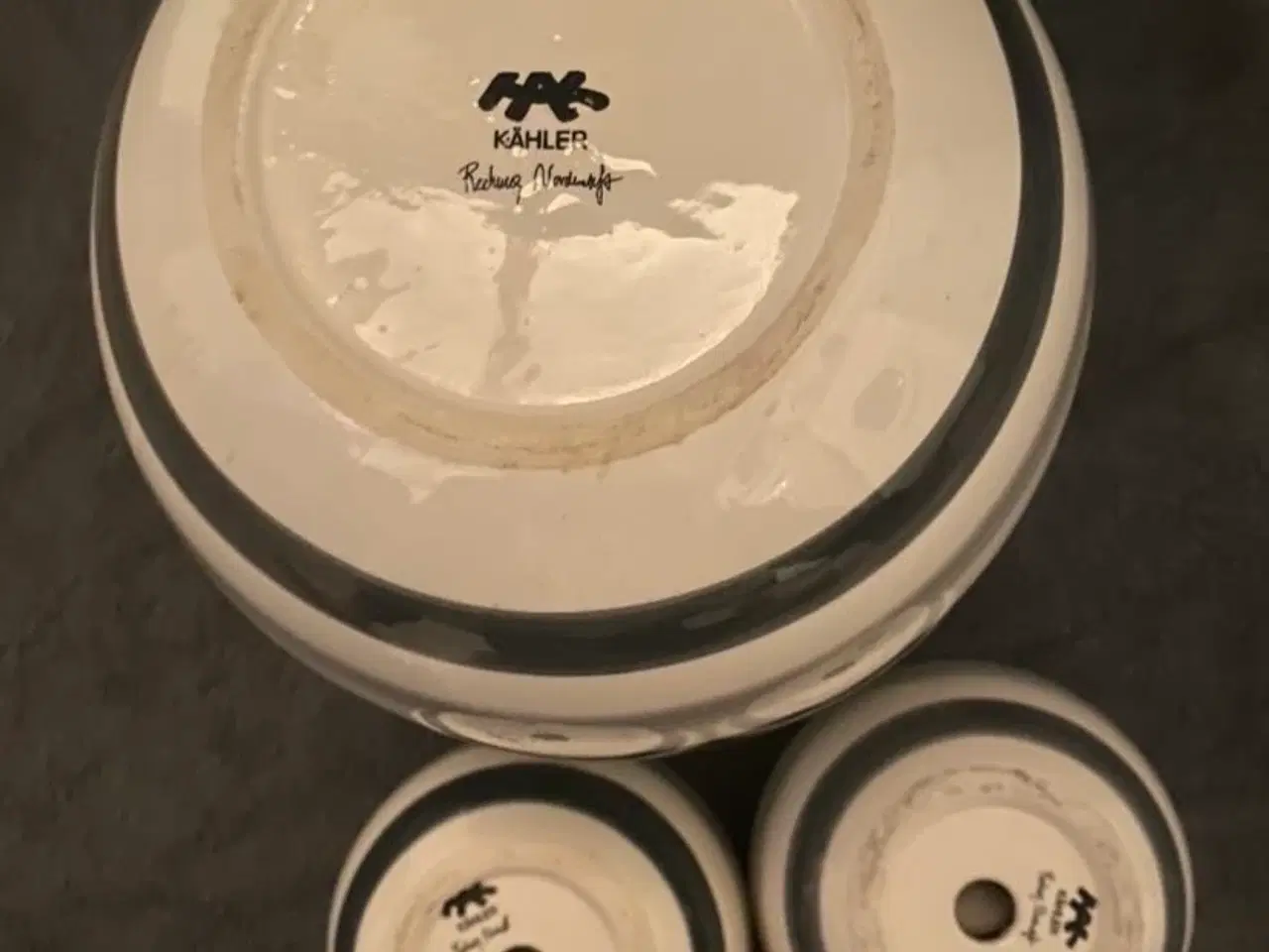 Billede 2 - Kähler vase og lysestage 