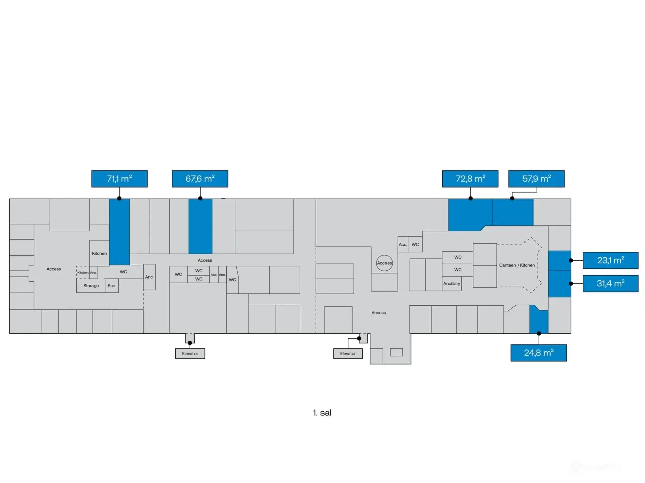 Billede 11 - Nyistandsatte kontor- og lagerlokaler med adgang til elevator (1. sal)