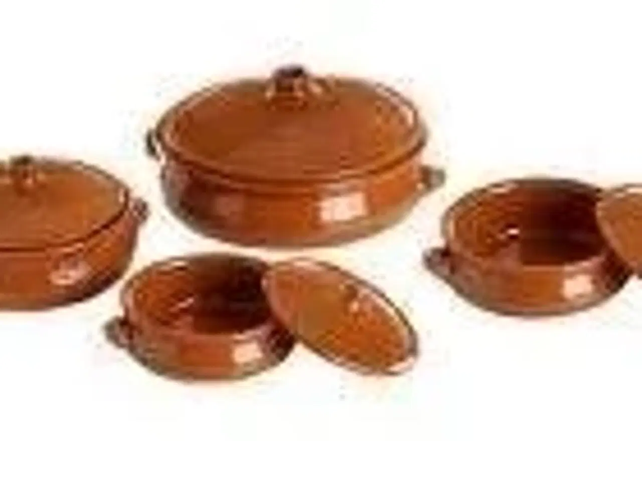 Billede 1 - 2 stk. Gryde m/låg 1,5 ltr terracotta Regas