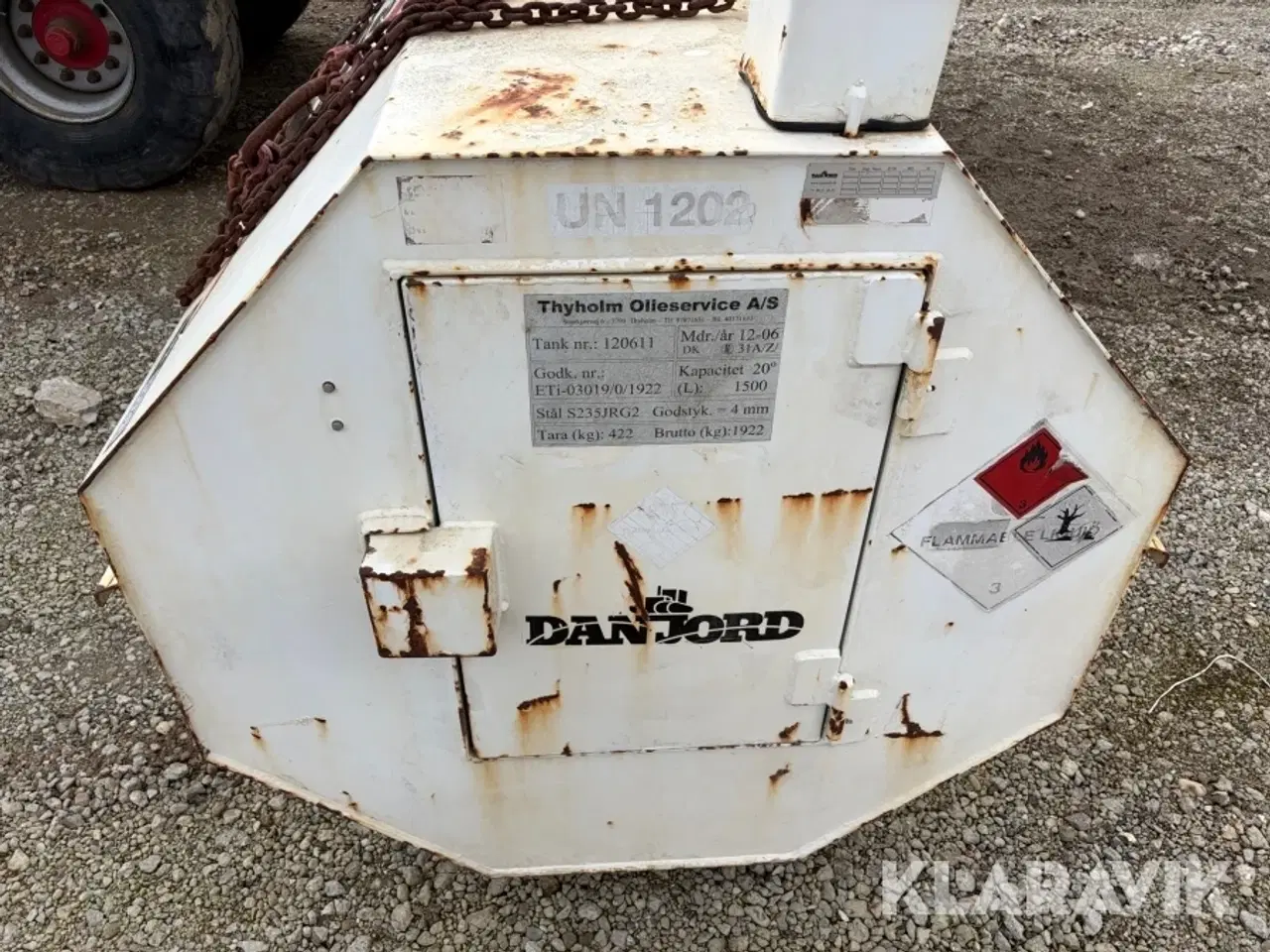 Billede 7 - Transportabel dieseltanken Thyholm Olie Service 1500 Liter