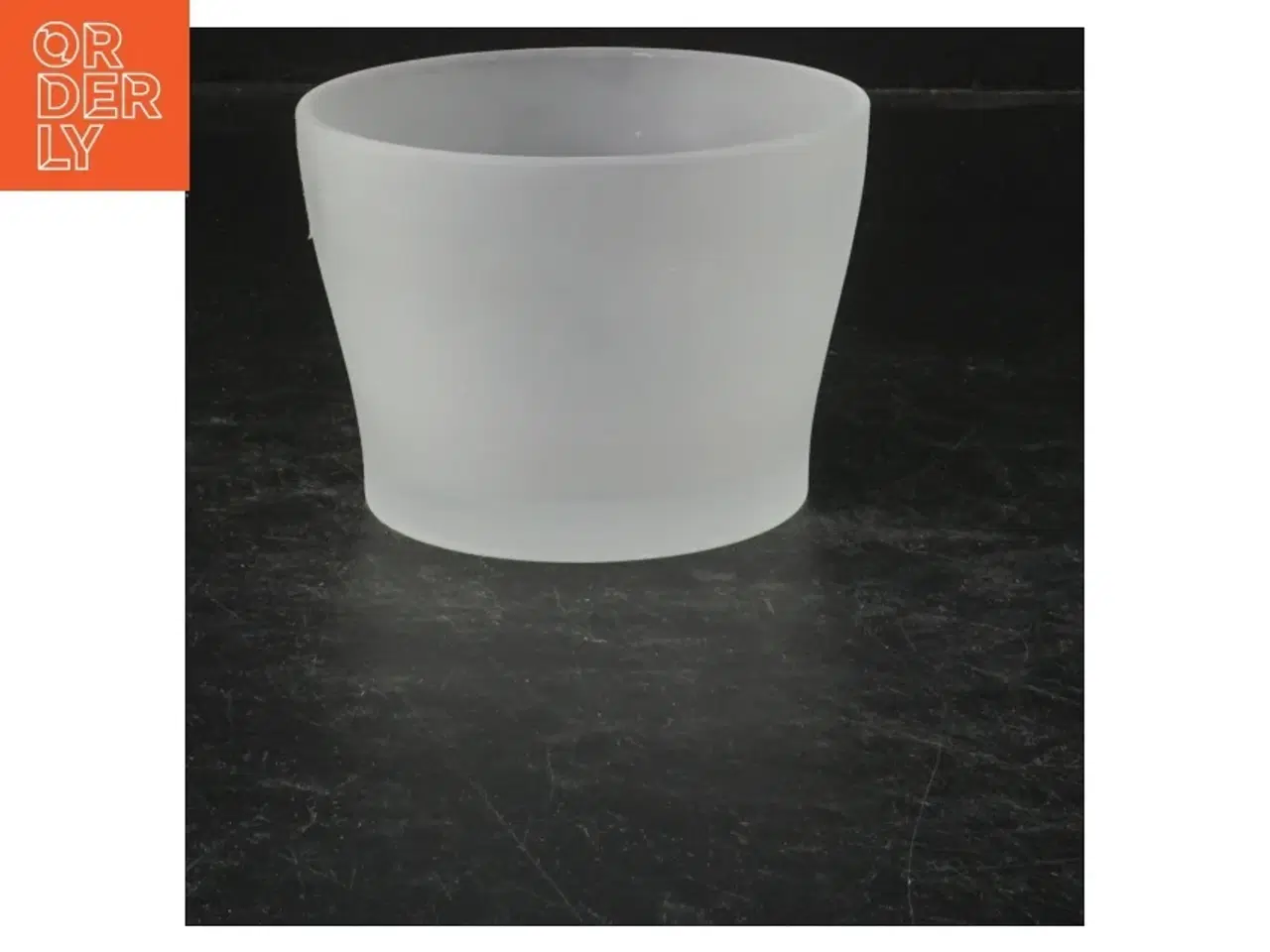 Billede 4 - Frostet glas vase fra Holmegaard (str. 13 cm)