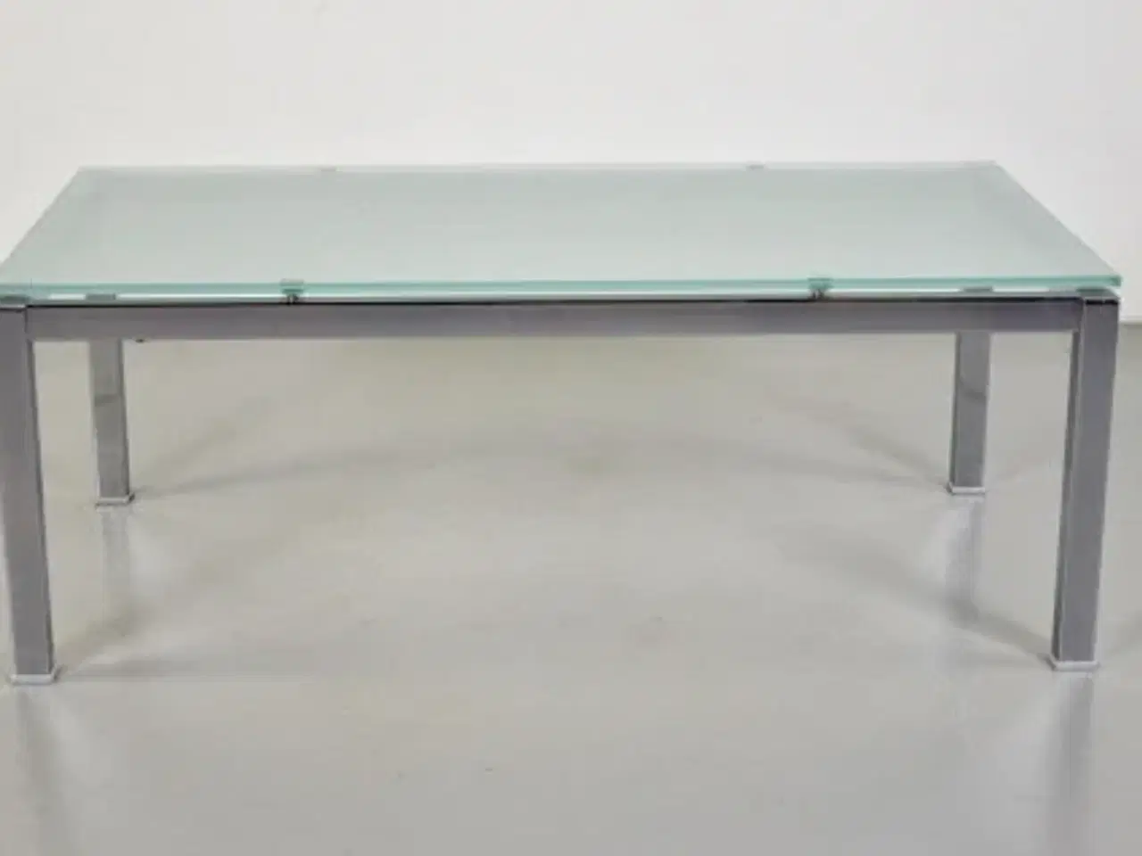 Billede 1 - Pedrali glasbord med krom understel, 120x69 cm.