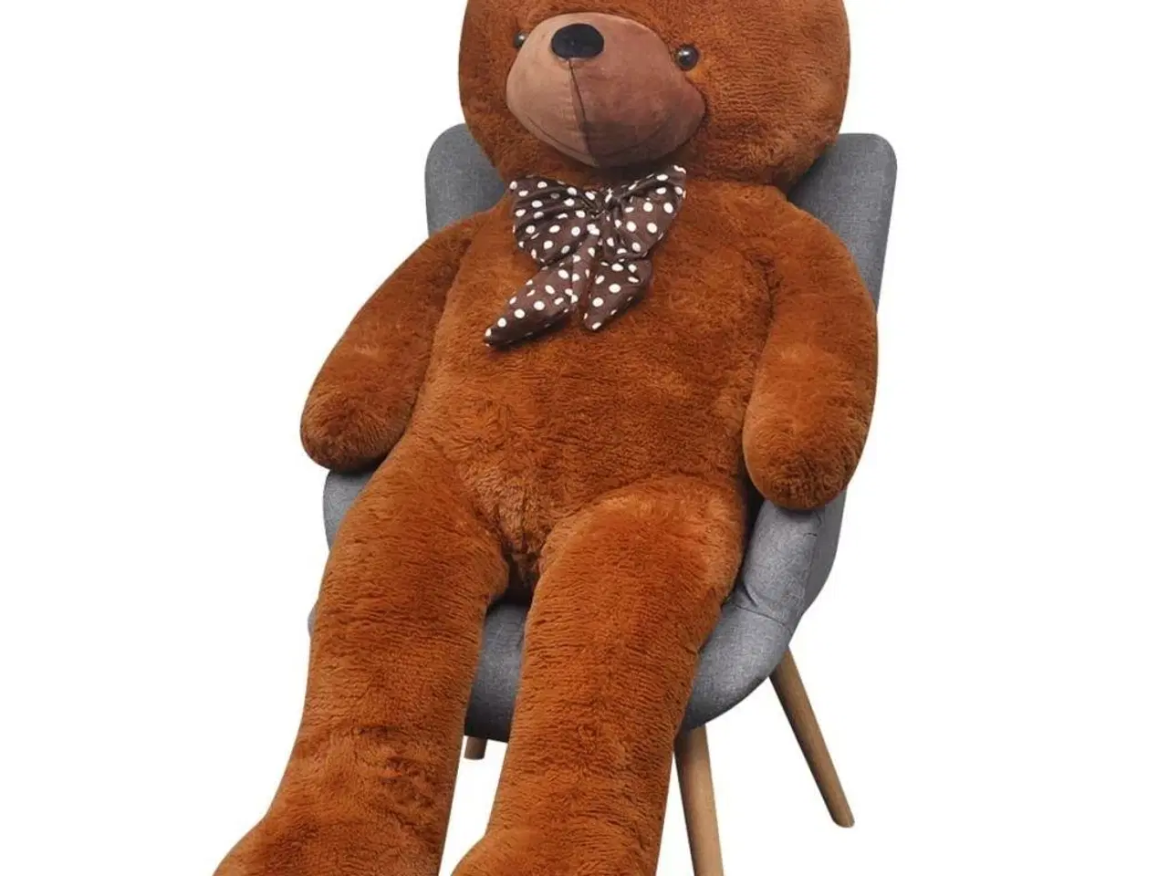 Billede 2 - Blød plysbamse XXL 160 cm brun