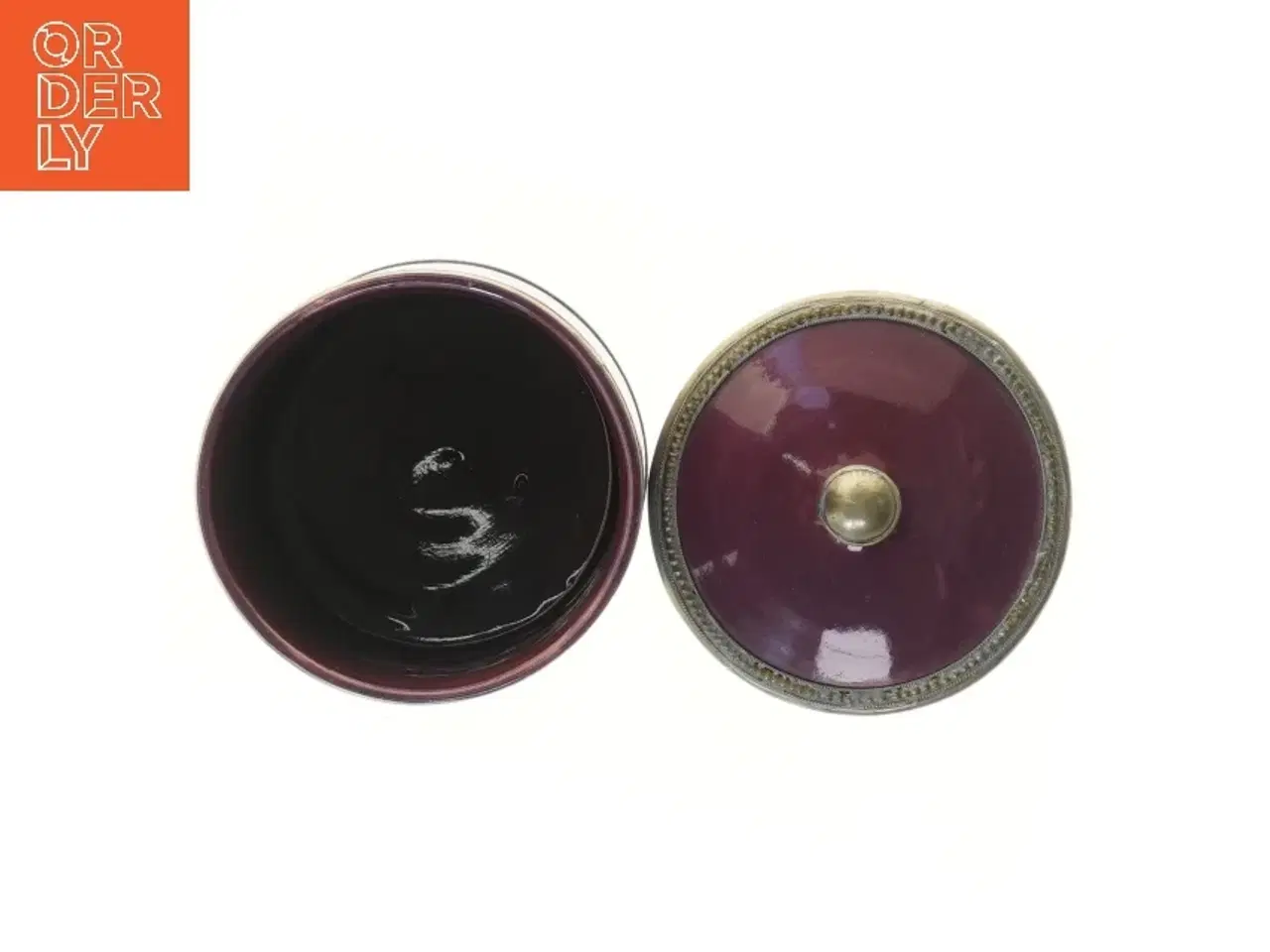 Billede 2 - Antik krukke med låg (str. Ø 12 cm længde 15 cm)