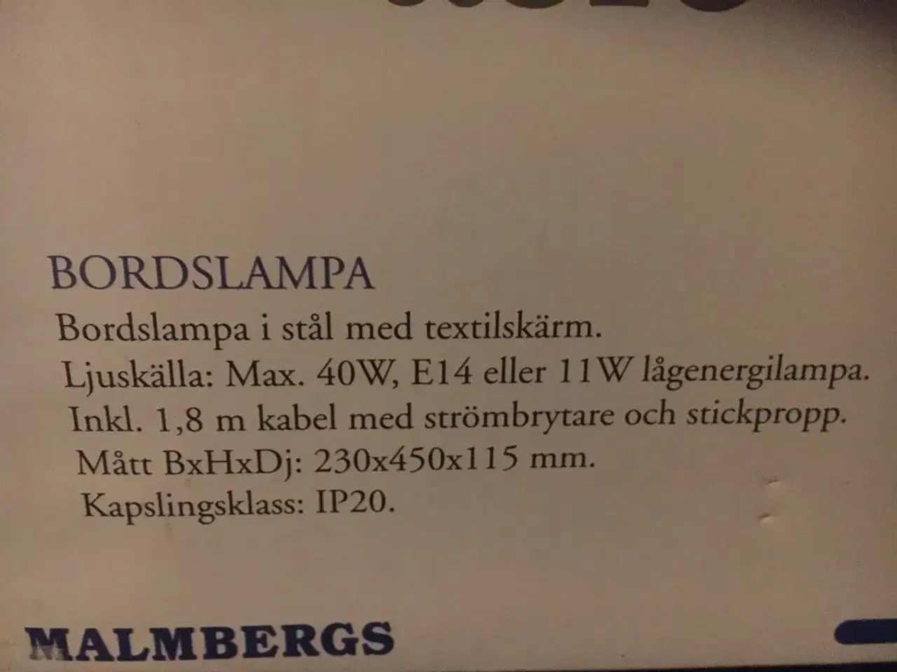 Billede 4 - ny og ubrugt bordlampe