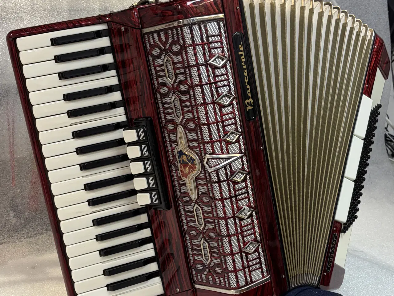 Billede 11 - 🎵 Barcarole flot rød højglans tangent-harmonika