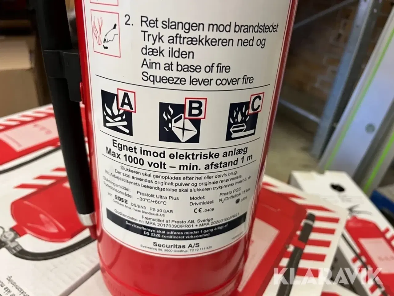 Billede 4 - Pulverslukkere Sekuritas 6kg ABC-Pulver 13 styk