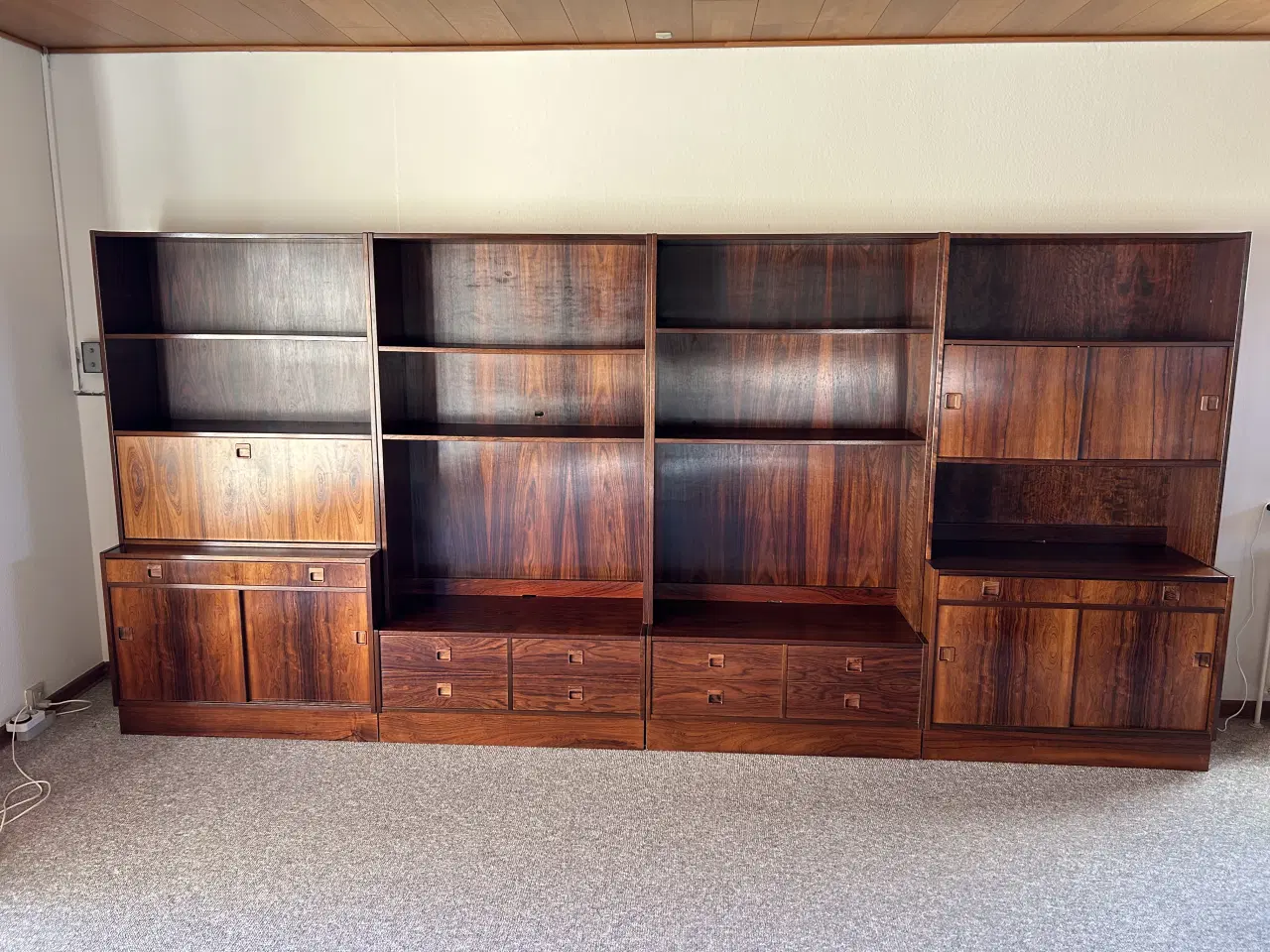 Billede 6 - Pallisander reol 4 sektioner