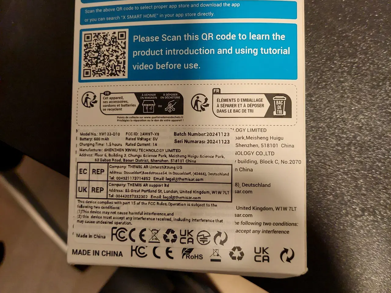 Billede 3 - 1 sæt smart visuel dørklokke, 2,4 GHz Wifi trådløs